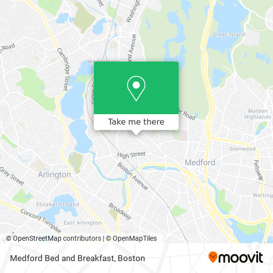 Medford Bed and Breakfast map