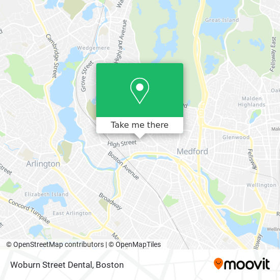 Mapa de Woburn Street Dental