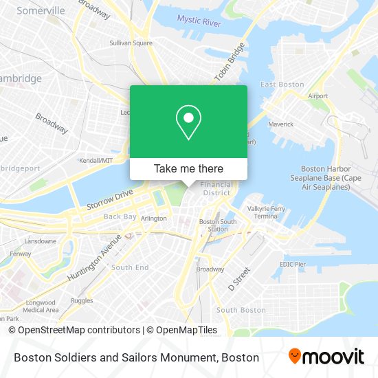 Mapa de Boston Soldiers and Sailors Monument