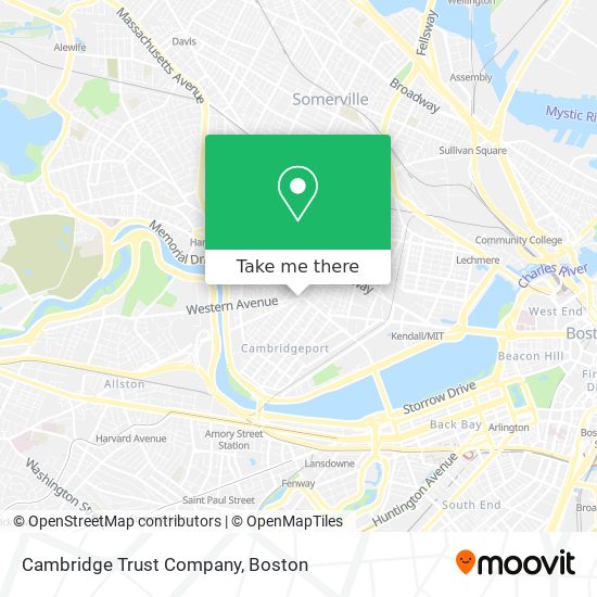Mapa de Cambridge Trust Company