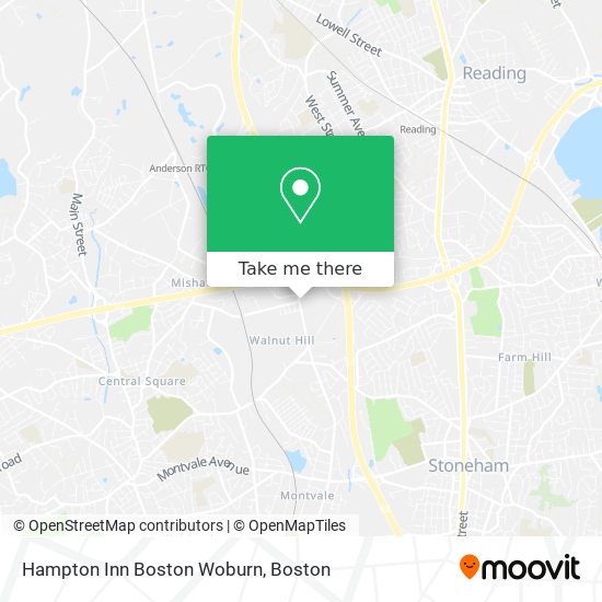 Hampton Inn Boston Woburn map