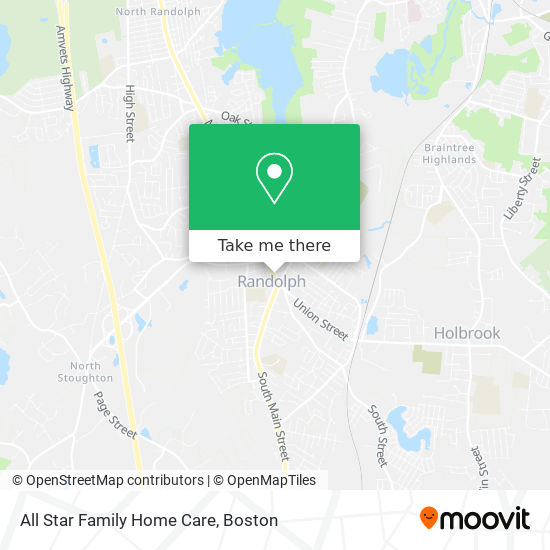All Star Family Home Care map