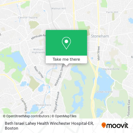 Beth Israel Lahey Health Winchester Hospital-ER map