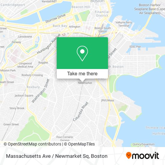 Massachusetts Ave / Newmarket Sq map