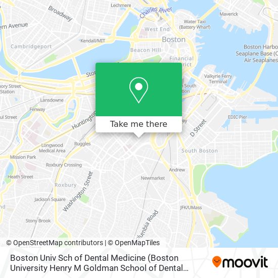 Mapa de Boston Univ Sch of Dental Medicine (Boston University Henry M Goldman School of Dental Medicine)