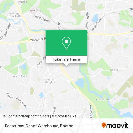 How to get to Restaurant Depot Warehouse in Needham by Bus, Subway or Train?