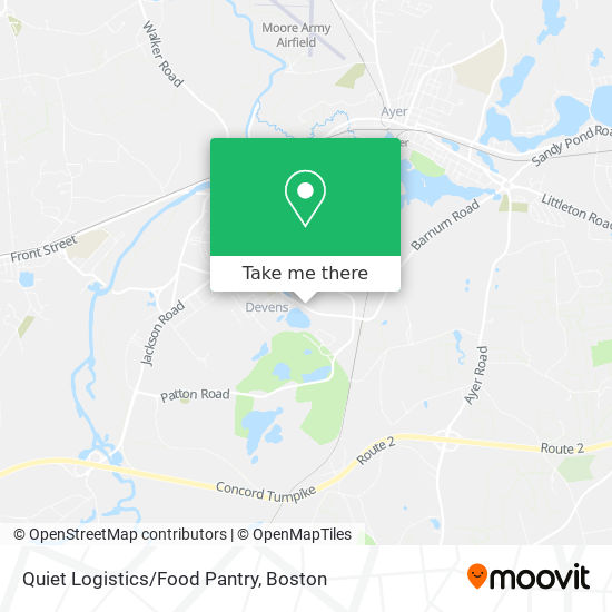 Mapa de Quiet Logistics/Food Pantry