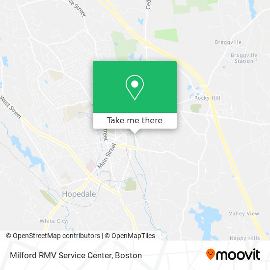 Milford RMV Service Center map