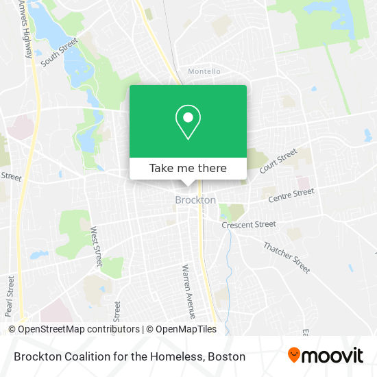Brockton Coalition for the Homeless map