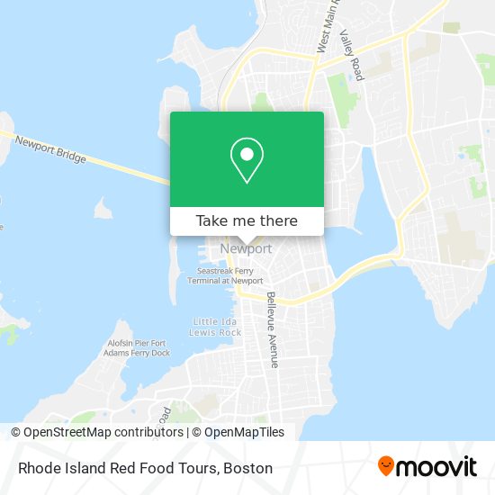 Mapa de Rhode Island Red Food Tours
