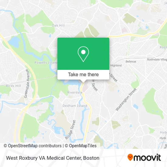 West Roxbury VA Medical Center map