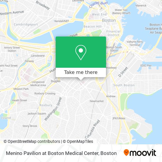 Mapa de Menino Pavilion at Boston Medical Center
