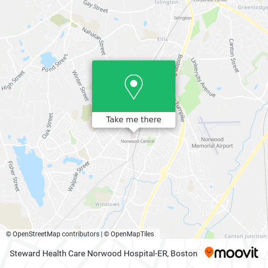 Steward Health Care Norwood Hospital-ER map