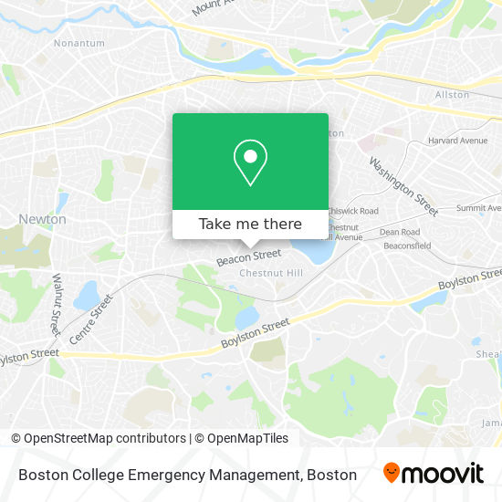 Boston College Emergency Management map