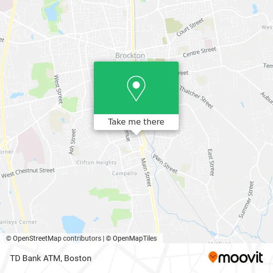 TD Bank ATM map