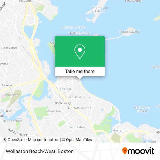Wollaston Beach-West map
