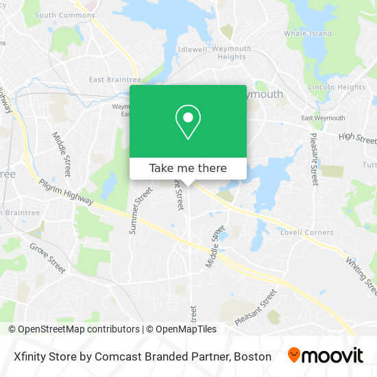 Xfinity Store by Comcast Branded Partner map