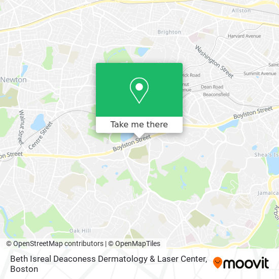 Mapa de Beth Isreal Deaconess Dermatology & Laser Center