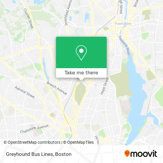 Greyhound Bus Lines map