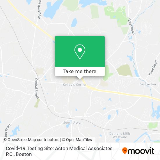 Mapa de Covid-19 Testing Site: Acton Medical Associates P.C.