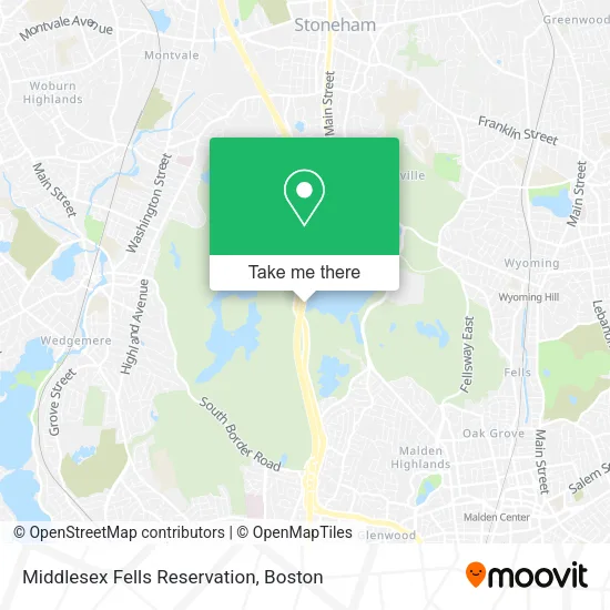 Middlesex Fells Reservation map