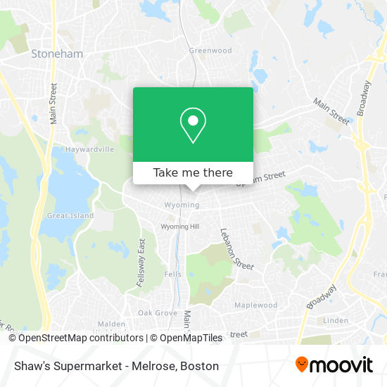 Shaw's Supermarket - Melrose map