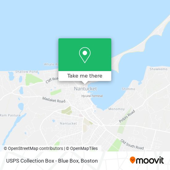 Mapa de USPS Collection Box - Blue Box