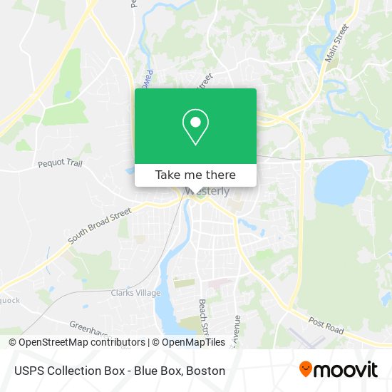 Mapa de USPS Collection Box - Blue Box