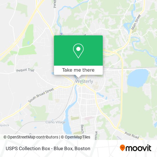 USPS Collection Box - Blue Box map