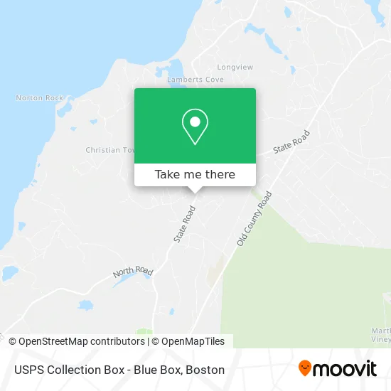 USPS Collection Box - Blue Box map