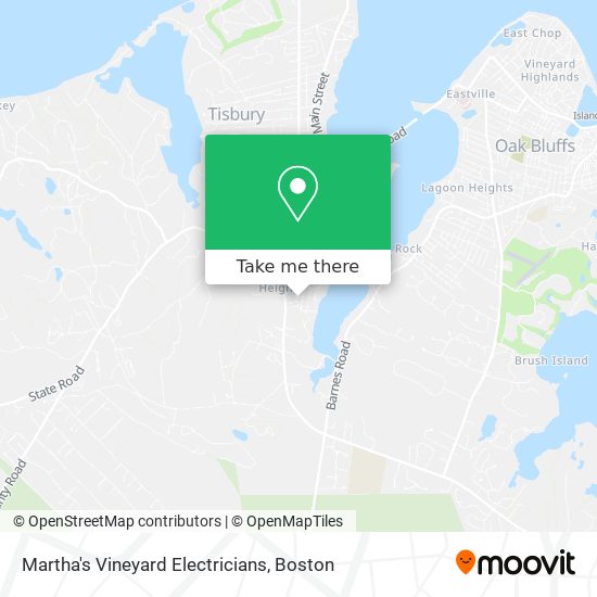 Martha's Vineyard Electricians map