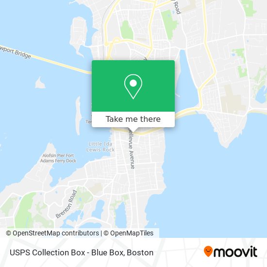 USPS Collection Box - Blue Box map