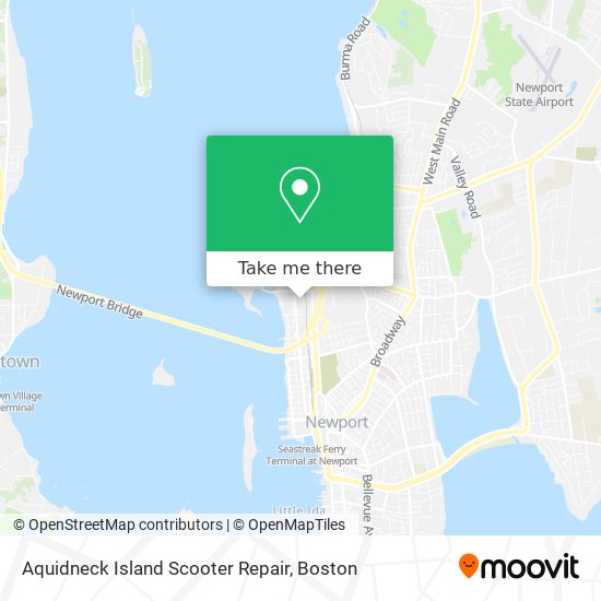 Mapa de Aquidneck Island Scooter Repair