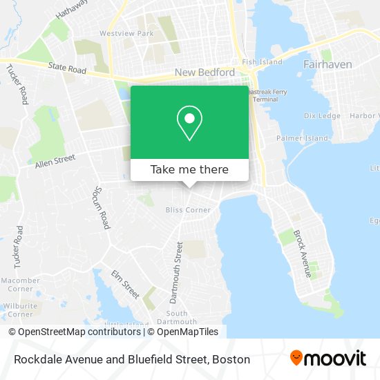 Rockdale Avenue and Bluefield Street map