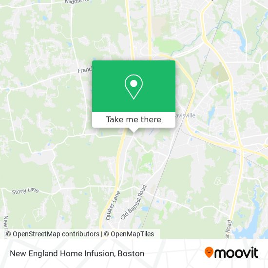 Mapa de New England Home Infusion