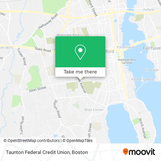Mapa de Taunton Federal Credit Union