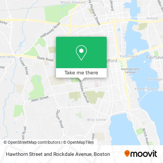 Hawthorn Street and Rockdale Avenue map