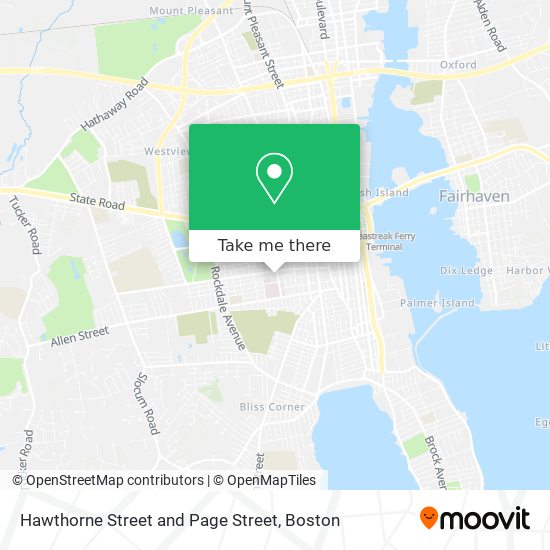 Hawthorne Street and Page Street map