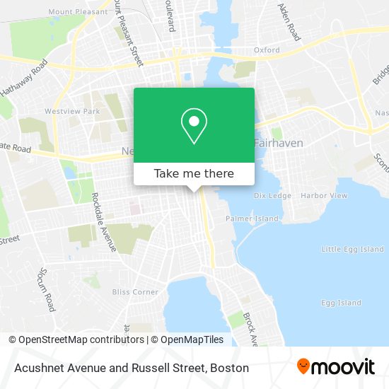 Acushnet Avenue and Russell Street map