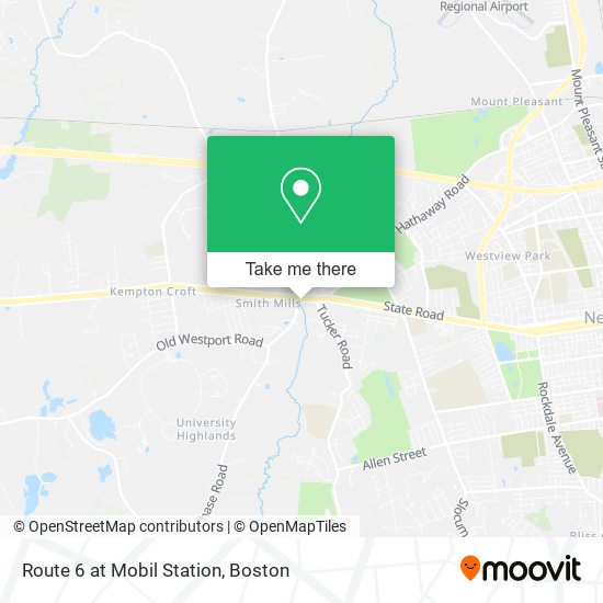 Route 6 at Mobil Station map