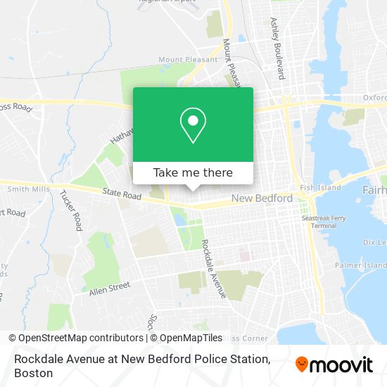 Rockdale Avenue at New Bedford Police Station map