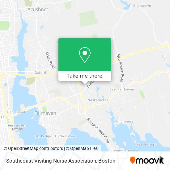 Southcoast Visiting Nurse Association map