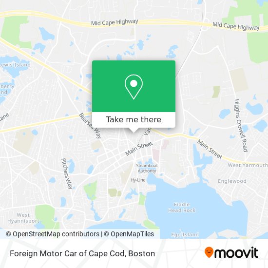 Mapa de Foreign Motor Car of Cape Cod