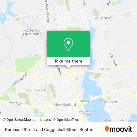 Mapa de Purchase Street and Coggeshall Street