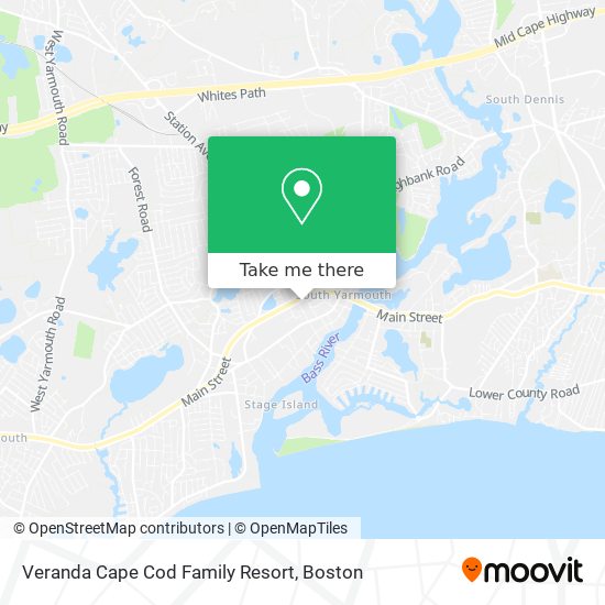 Mapa de Veranda Cape Cod Family Resort