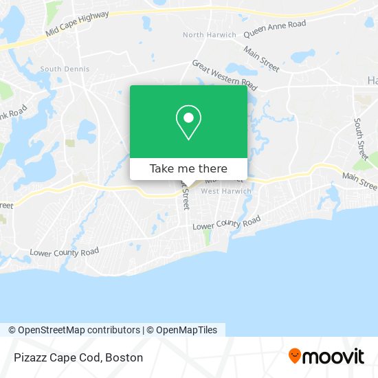 Pizazz Cape Cod map