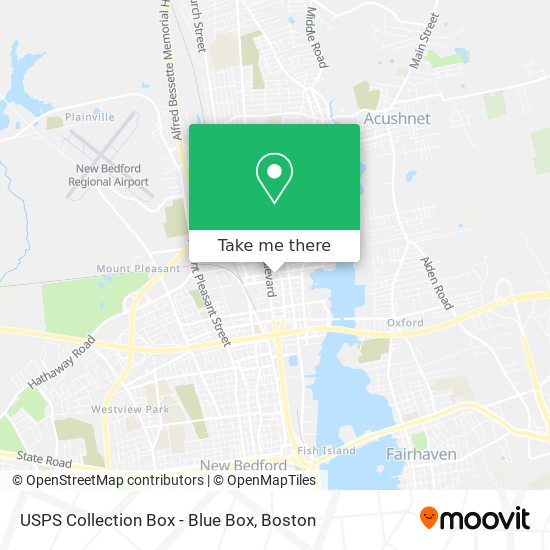 USPS Collection Box - Blue Box map