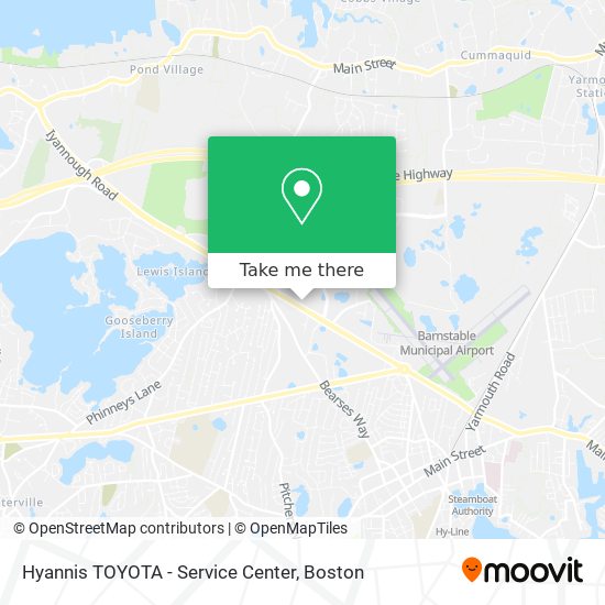 Mapa de Hyannis TOYOTA - Service Center