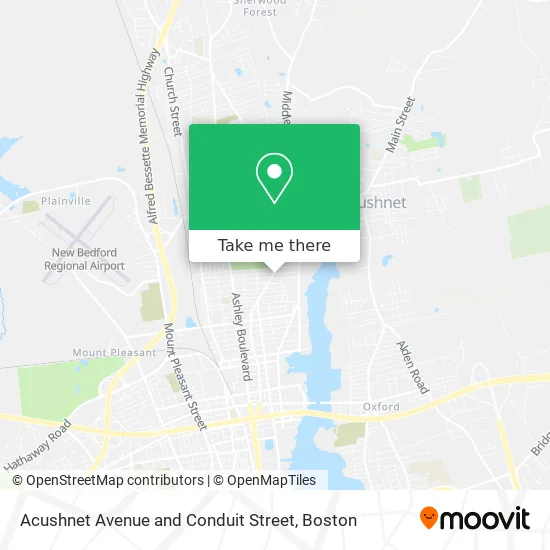 Acushnet Avenue and Conduit Street map