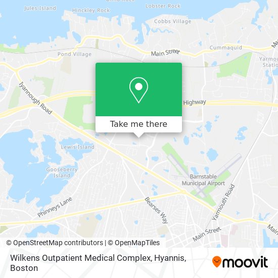 Mapa de Wilkens Outpatient Medical Complex, Hyannis